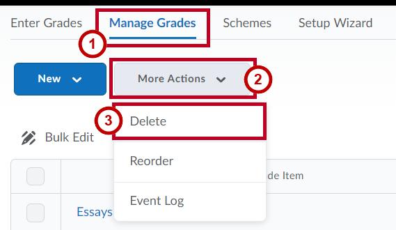 20. The grade item appears in the grade book. Note: If assigned to a category, grade items will appear indented below the category.