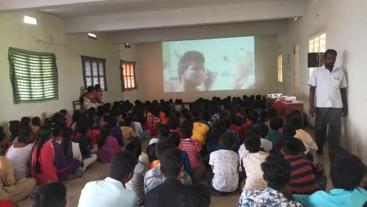 Kulanthaigal Jaipathu Nichayam short film was telecast on 04.08.2018 in our school premises. Students from 1st 12th std viewed the film.