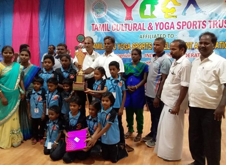 Yoga competition was held on 25.08.2018 at Kovilpatty.