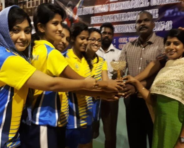 The RSET Women Table Tennis team won the second prize for KTU INTER