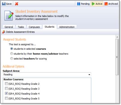 group. If multiple filters are applied across the same filtering category, students can meet either criterion selected.