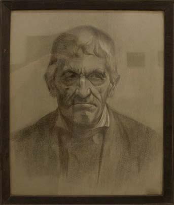 Head of Old Man Charcoal