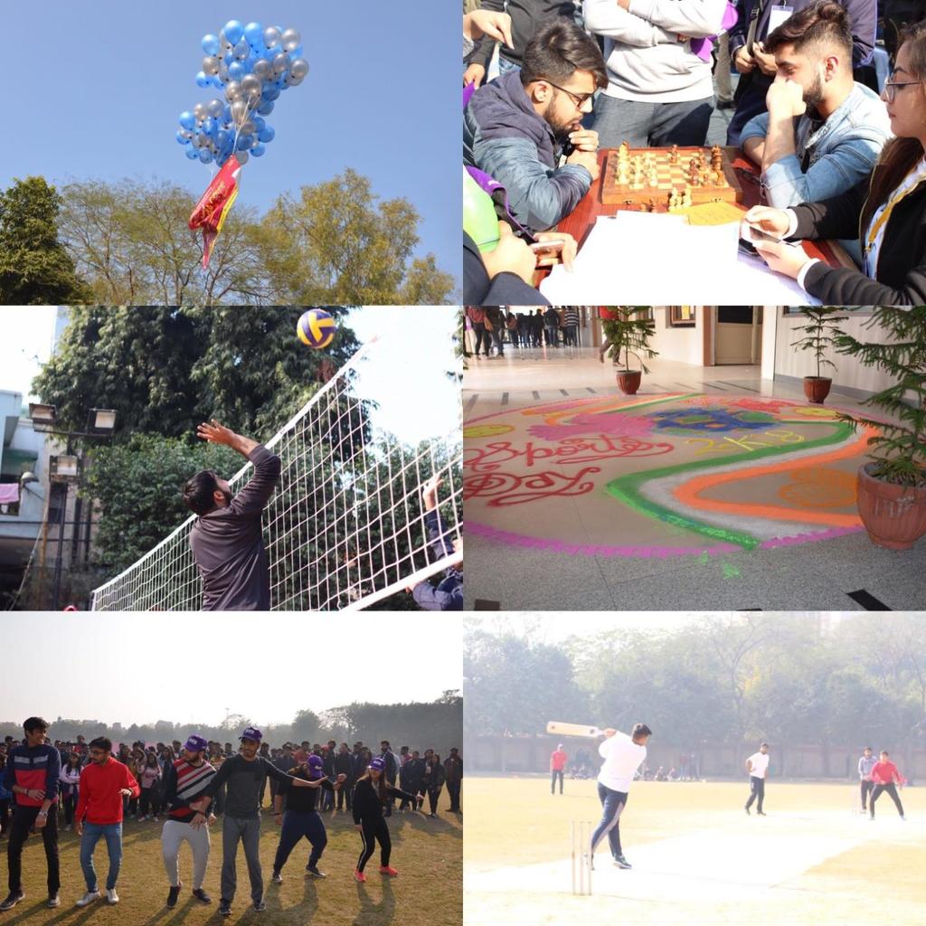 Students doing Zumba at the inaugural of Sports Meet 2018, participating in various sports event The events for the 3 day extravaganza were cricket, volleyball, basketball, badminton, carom, tug of