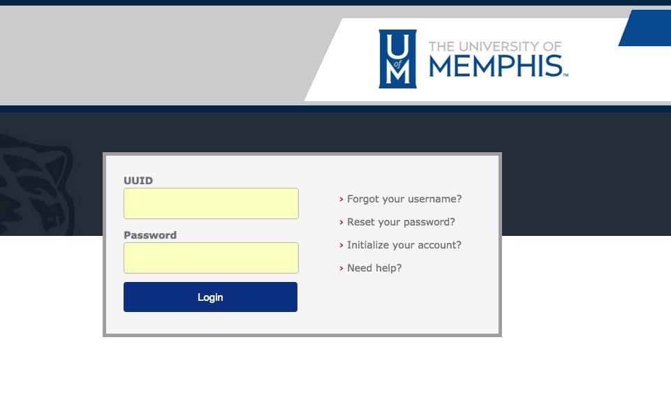 Logging into ecourseware via the mymemphis Portal To access the portal, use your University of Memphis Universal User Identification (UUID) and password.
