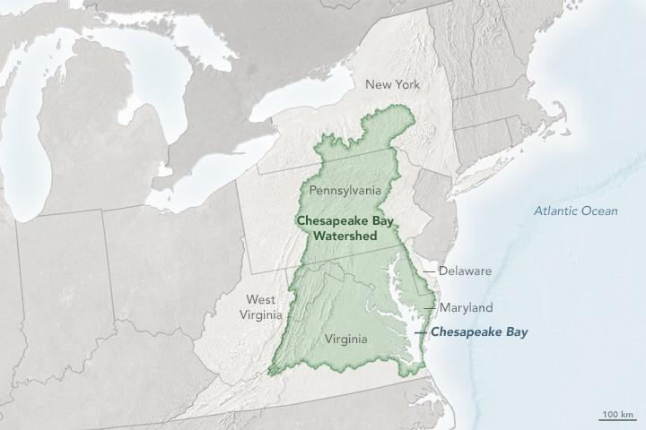 This watershed is part of the Chesapeake Bay Watershed because water flows to the Potomac River and then.