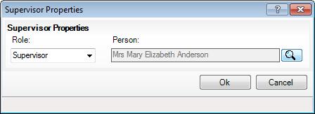5. Add the Registration Tutor by clicking the Browser button to display the Select person dialog. 6. Enter a Surname and/or Forename then click on the Search button.