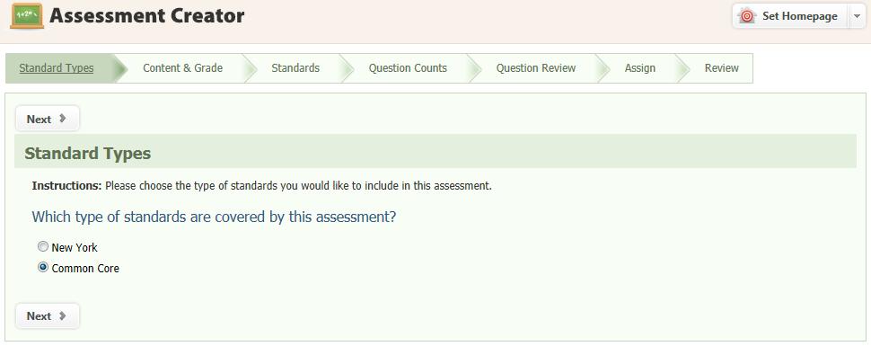 Accessing the Assessment Creator To access the Assessment Creator, the teacher has two options: 1. Click on the Assessment Creator button on the RightPath homepage. 2.