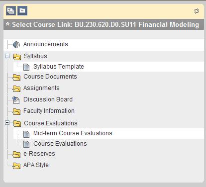 Blackboard Instructor Manual 10 When you select Browse, you will be able to click on the course area you are linking to. You can select the Expand All icon to see all of the content.