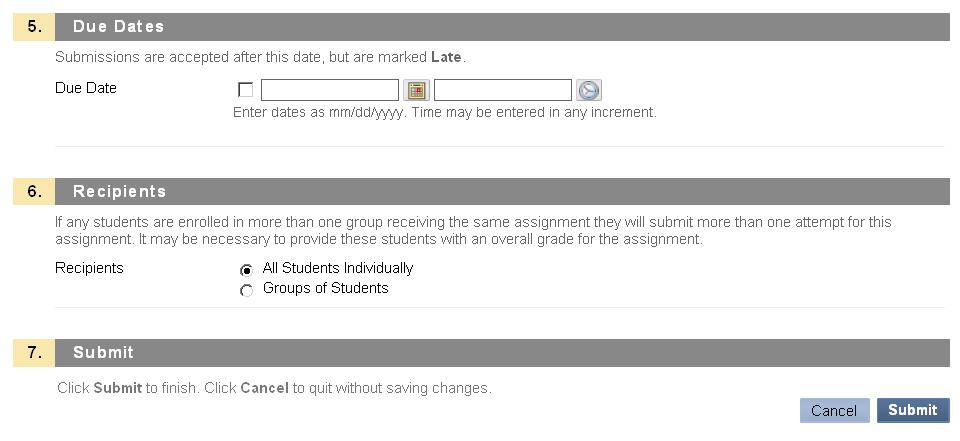 Under Recipients (6), the default setting is to send overall grades for the assignment to All Students