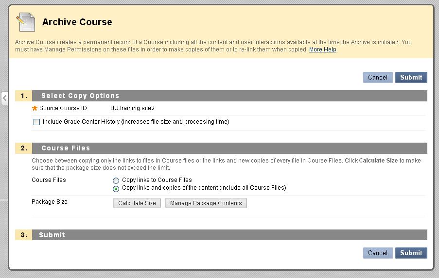 Blackboard Instructor Manual 99 You may use this option to eliminate unnecessary files from your archive to