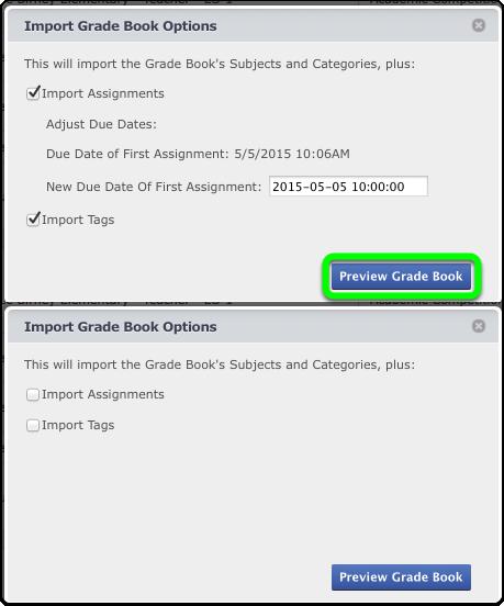 At this stage, you have the option to import all the Assignments or only import Subjects and Categories. Assignments may have Tags assigned.