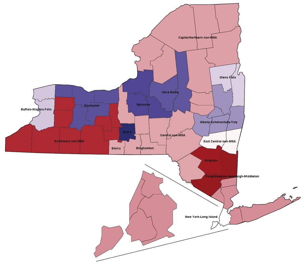the average NY tax revenue per dollar across all MSAs is displayed in Map 34 (page 91).