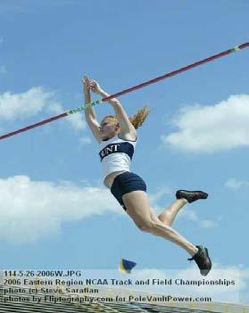 and 2007. Mandy holds the pole vault school record at Mount St.
