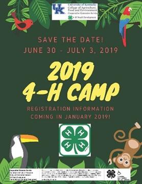 Meade County will once again be attending 4-H summer camp in 2019 at the WKY 4-H Camp in Dawson
