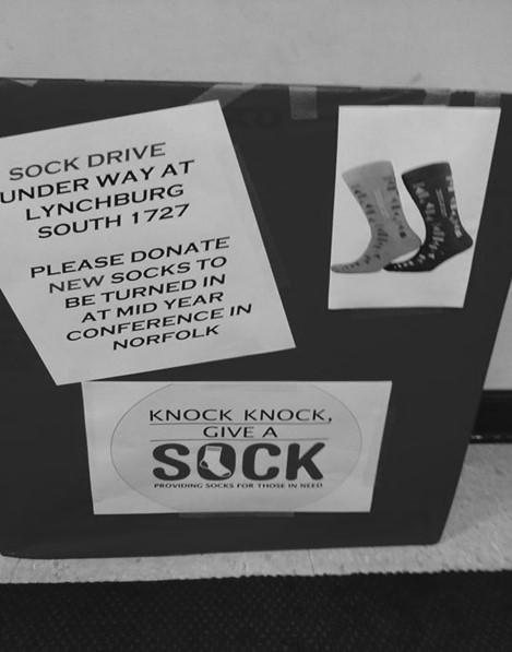 Lynchburg South Moose Family Center 1727 will have a Sock Drive Collection Box in the