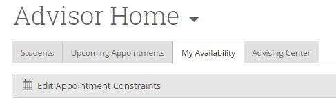 Appointment Constraints Appointment constraints are parameters you can set for your appointments regarding the number of hours advanced notice you require for booking a