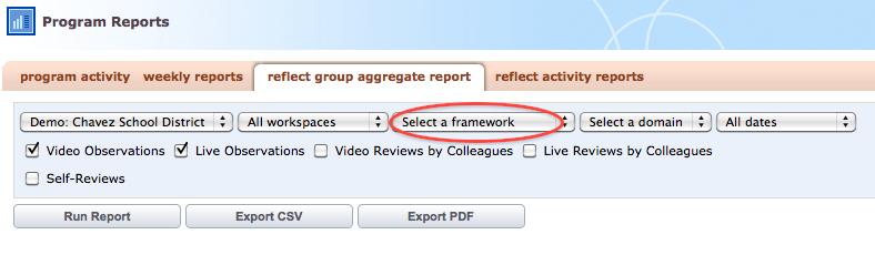 7. Click on the Select a framework drop-down menu and select a framework from the list.
