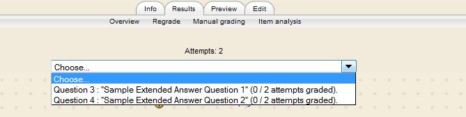 On the next screen, you can click grade next to a student s name to mark that students response, or you can click mark all attempts or all ungraded attempts.