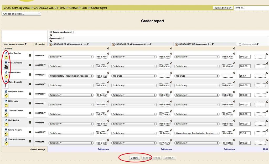 6. Turn the editing off Uploading results to Hermes This section is for administration/student