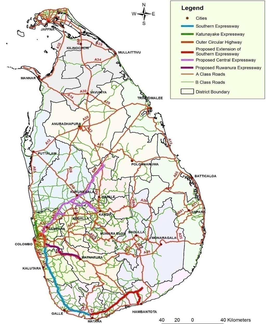 CENTRAL EXPRESSWAY (CEP) Section: Kadawatha to Dambulla & Kandy Length : 197.