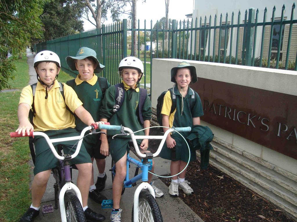Students are also encouraged to walk or ride with friends.