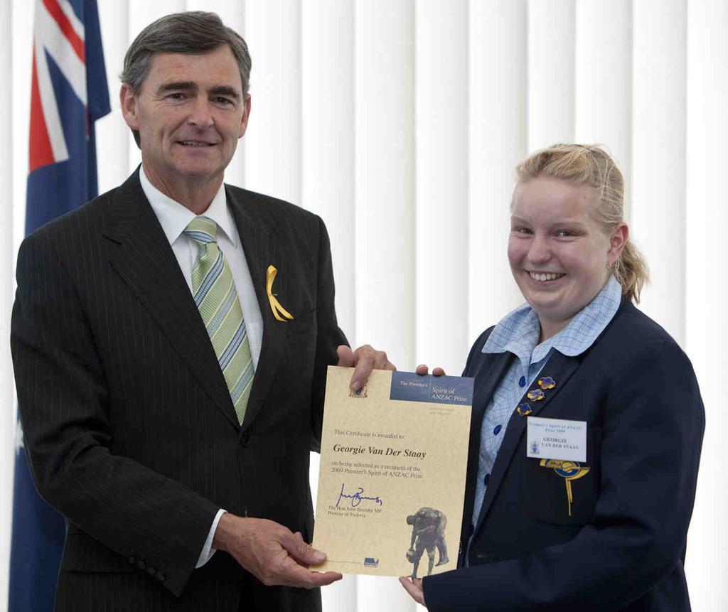 She follows Lavalla students Annie-Ross Ferguson and Logan Edwards in an unbroken line of winners of the competition since its inception in 2006.