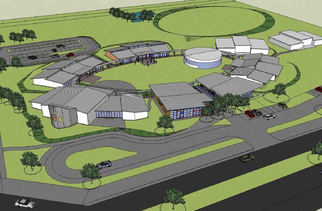 Stage One will see the development of an administration block, relocatable multipurpose building and one Flexible Learning Centre, which comprises five indoor learning areas and a learning common.