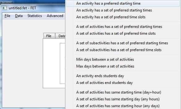 For example, PE needs to be scheduled in the afternoon, choose PE subject and select start hour as 10:00 or 11:00 and then click Add constraints