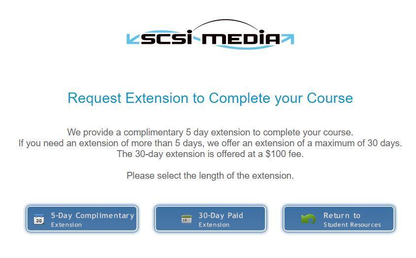 You may request a complimentary 5-day extension