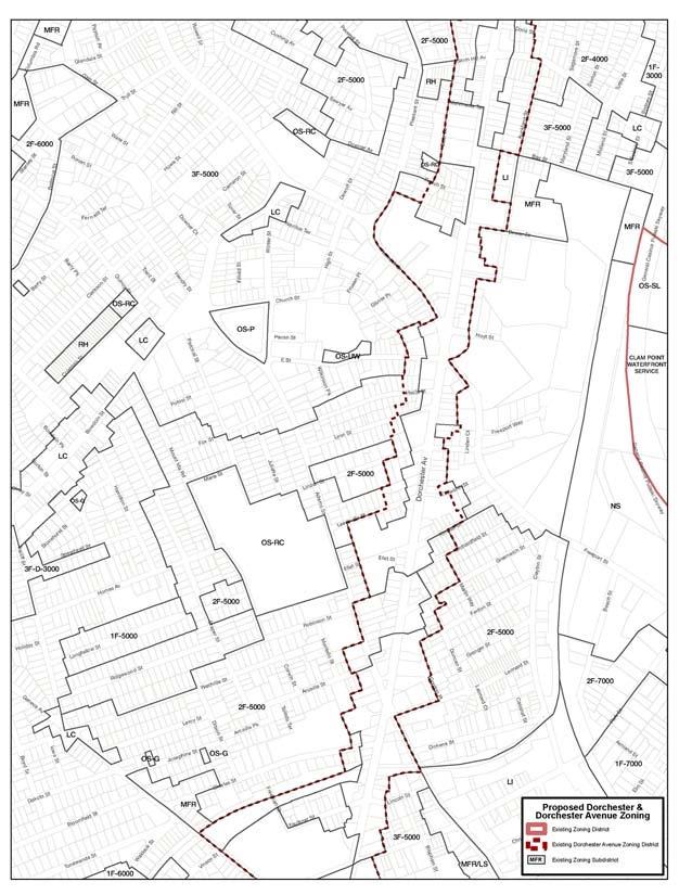 Sub-District Change #2 & #3 Savin Hill to Fields Corner Sub-District Change #2 LI changed to NS, combined