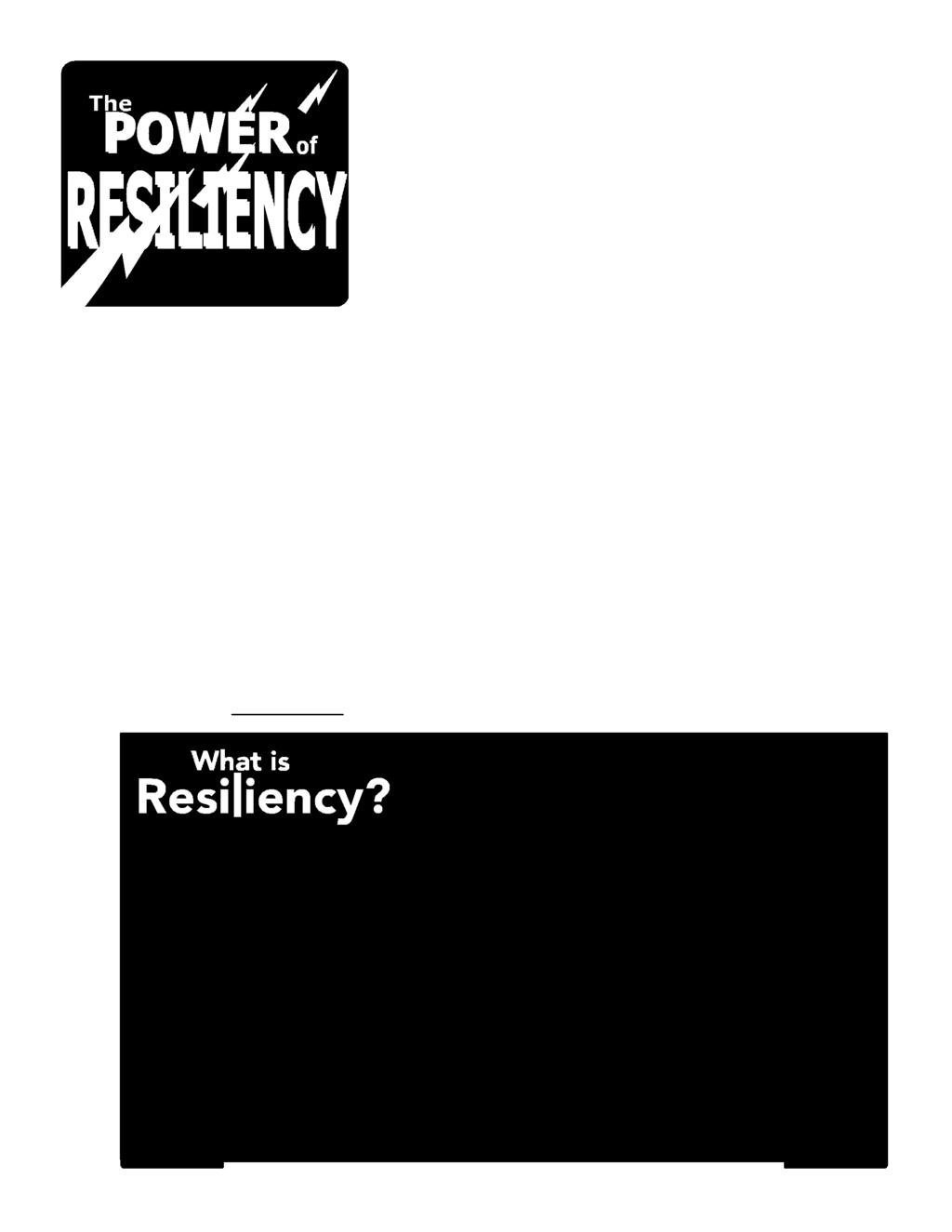 Ground-breaking scientific research from hundreds of studies worldwide has recently identified the key components of resiliency - the unique beliefs, attitudes and life skills that are essential for