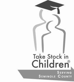 Take Stock in Children Scholarship Application The Take Stock in Children Scholarship program provides college scholarships and mentoring to Florida s income eligible children.