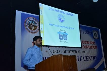 Riju, Representative of the Goa Shipyard Limited gave a presentation of their