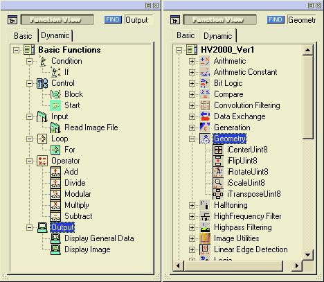 The visualprogramming window is the workspace that allows users to create image processing