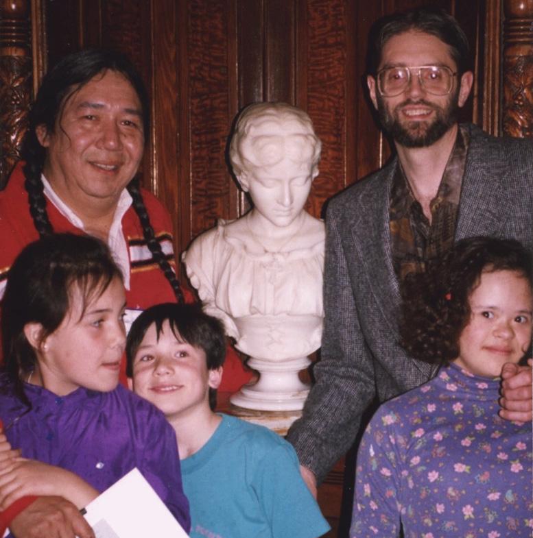 Walter with three of his children (from left to right: Katy, Robin, and Claudia) and his friend Rick Whaley Walter and Flo divorced a few years later. Flo and her son moved back to Illinois.