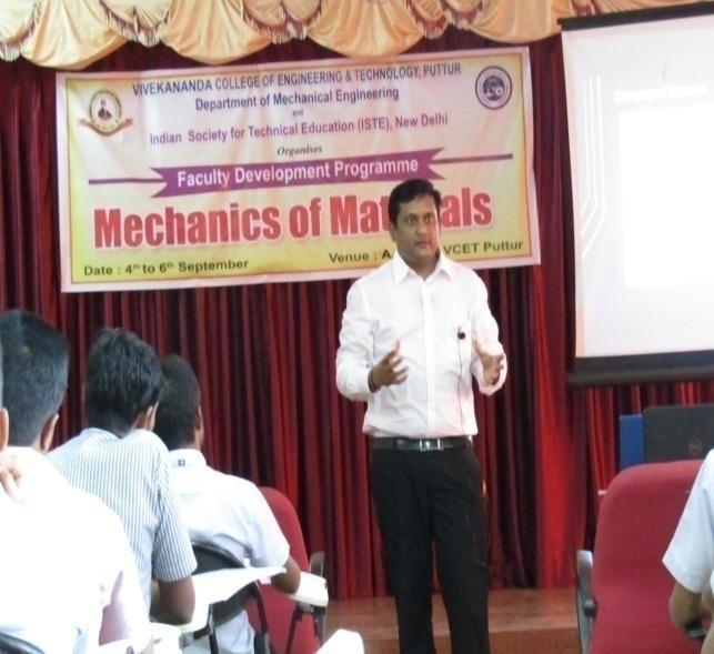 Deepak K B, Asst professor department of mechanical was the resource