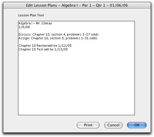 39 of 41 Figure 25: Edit a Lesson Plan screen Edit To edit an existing lesson plan, select the lesson plan from the list similar to Figure 24, then click Edit A screen similar to Figure 25 will