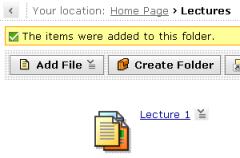 The Learning Module with all of its contents will now be attached to the 'Lectures' folder. 18.