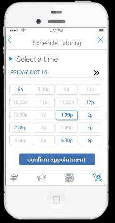 option to send reminders for upcoming appointments Real-time scheduling by