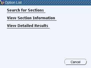 Select the search arrow under CRN to perform a