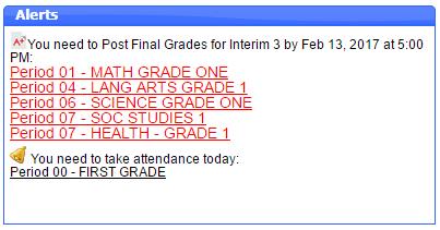 Disregard the alert if you have submitted and saved for that section. Teacher Comments When entering teacher comments, you will need to access longer comments via Final Grades, GPA, & Class Rank.