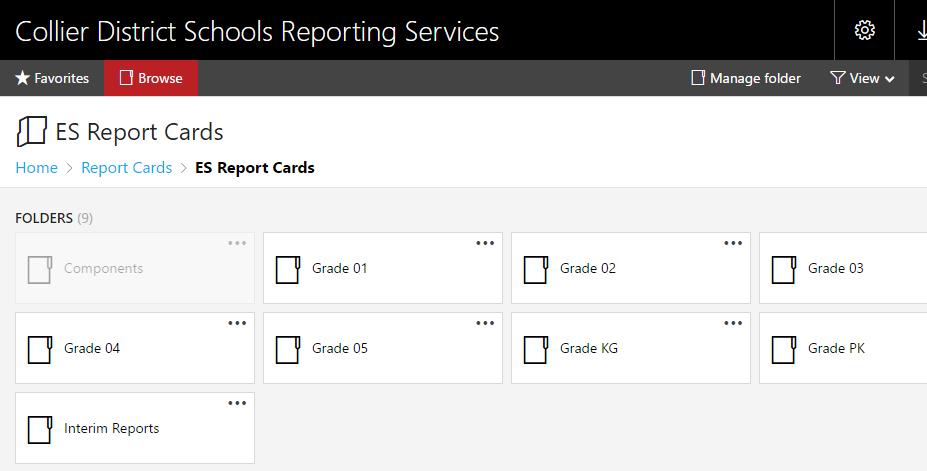 Step 3 Print Interims The CCPS Reporting Services application will be used to generate and print interims for Elementary grade levels only.