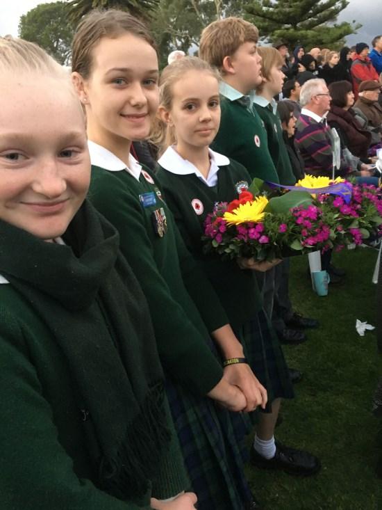 ANZAC DAY Tuesday 25th April was Anzac Day and some year 7 students Isabelle, Kailee, Laura, Brandon and Jaras represented Immanuel at the Dawn service at Pioneer Park