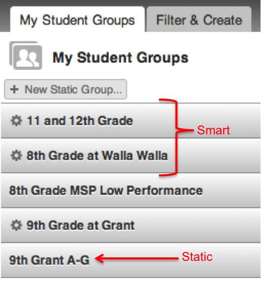 Navigate back to the My student groups tab to see the