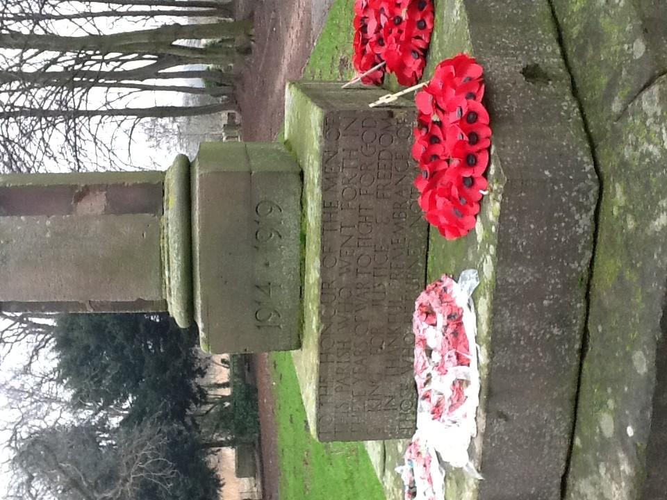 All tutor groups went to St Mary s Church Cemetery, Hale. There were two graves of soldiers one from the First World War and one from the Second World War.
