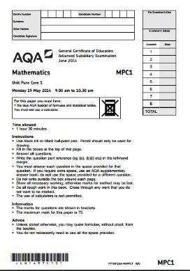 paper within the time limits) Once completed, find the answer paper on the exam board s