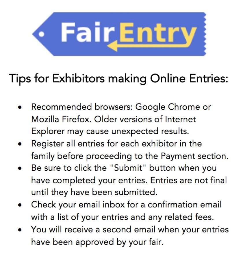 FairEntry Website: www.fairentry.