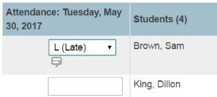 1 STUDENT ALERT ICONS When viewing the Single Day attendance page, some students may have different alerts that appear.