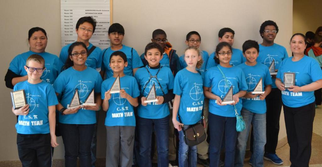 This marks the 8th year in a row that CSP s math team has earned the award for being the first place team at this event.