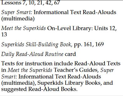 NJSLSA.R3. Analyze how Unit 5 Text Reading and why individuals, RI.K.3. With prompting and Comprehension events, and ideas develop and support, describe and interact over the the connection course of a text.